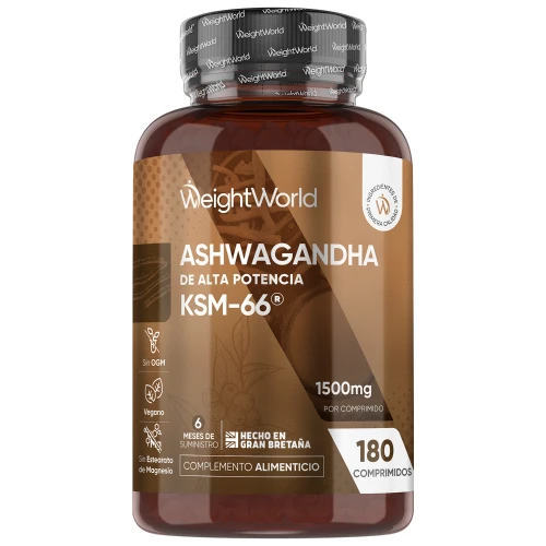 Ashwagandha KSM-66 1500Mg, 180 Comprimidos, 6 Meses De Suministro - 12:1 Del Extracto De La RaíZ De Withania Somnifera, Apto Para Veganos, Sin Estearato De Magnesio Ni Ogm-image